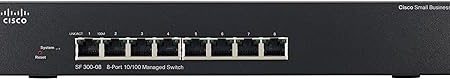 SF300-08  Cisco 8-Port 10/100 Managed Switch