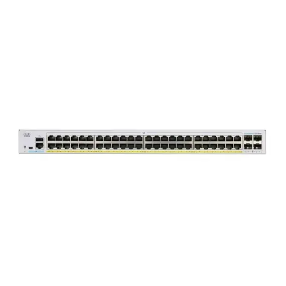 Cisco CBS350-48P-4X-EU Managed PoE+ Switch, 48 Port Gigabit Ethernet + 4 Port SFP+