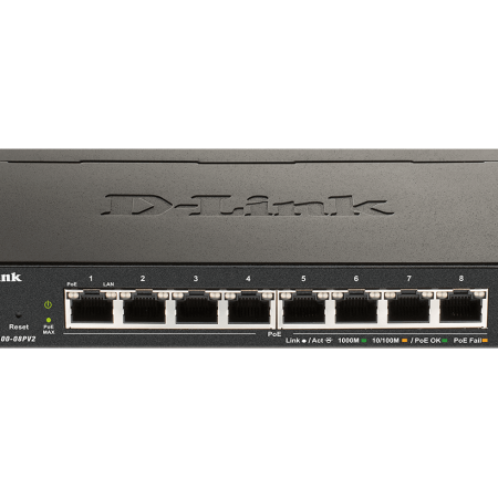 D-link DGS-1100-08PV2 8-Port Gigabit PoE Smart Managed Switch