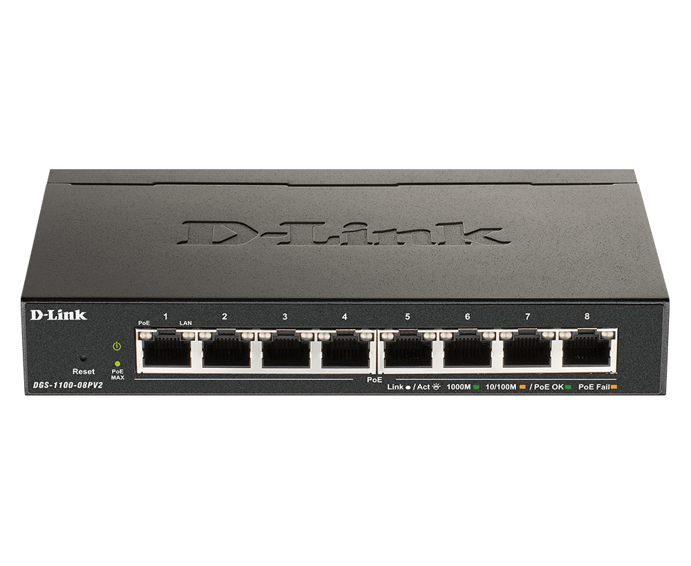 D-link DGS-1100-08PV2 8-Port Gigabit PoE Smart Managed Switch