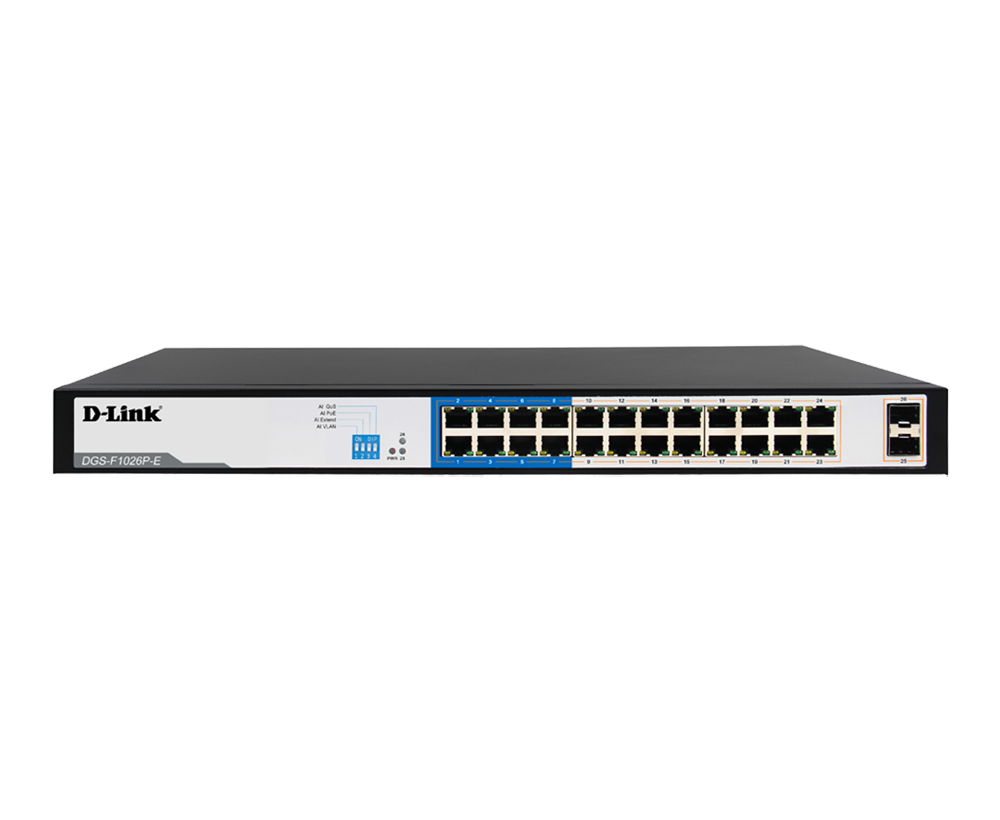 DGS-F1026P-E D-Link 24GE PoE + 2 SFP Ports