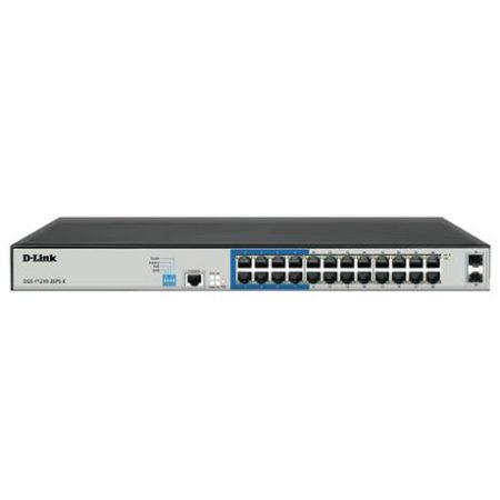 D-Link DGS-F1210-26PS-E Managed Long Range PoE+ Switch, 24 ports + 2 Gigabit SFP Ports