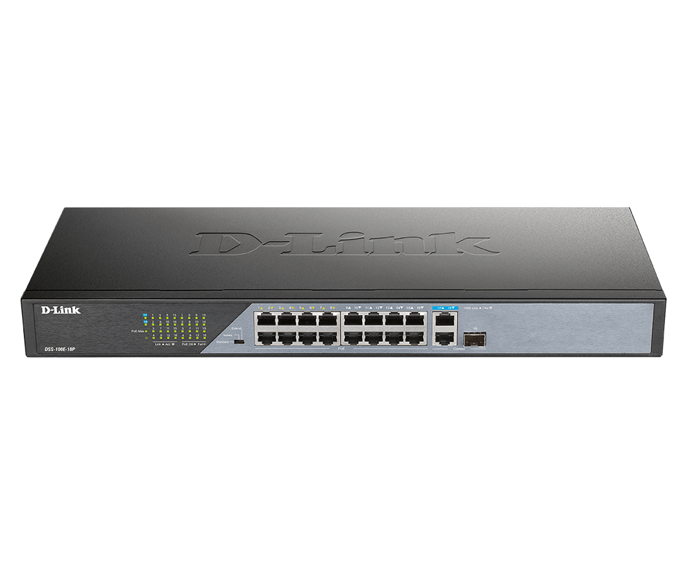 DSS-100E-18P 18-Port 10/100BASE-TX PoE Unmanaged