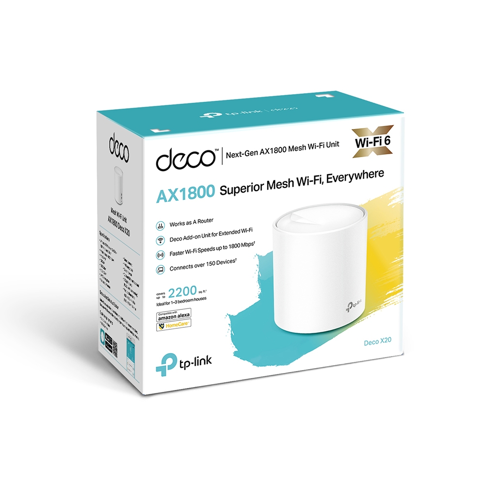 TP-Link Deco X20 (1-pack) DSL AX1800 Whole Home Mesh Wi-Fi 6 System - Image 2