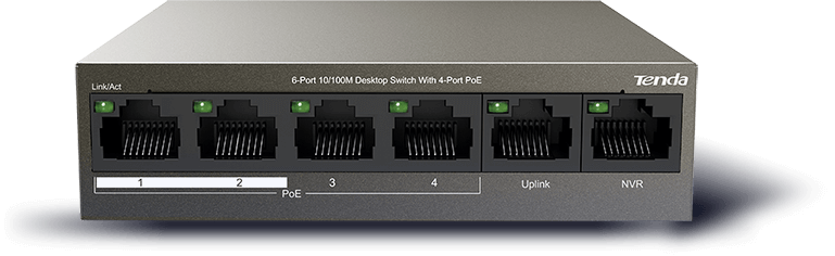 TEF1106P-4-63W 6-Port 10/100M Desktop Switch