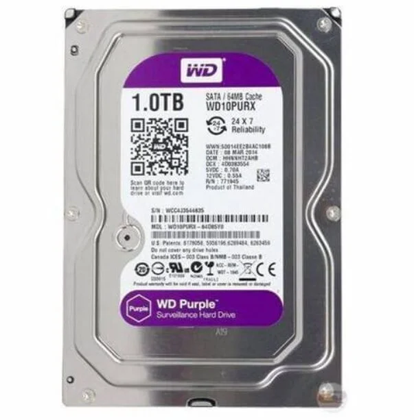 HARD DRIVE SATA WESTERN DIGITAL PURPLE 1TERA