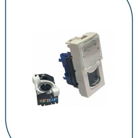 ProLink PL-KJ6-RTL-CLIP CAT6 UTP 1G keystone jack Rotating with clip adapter